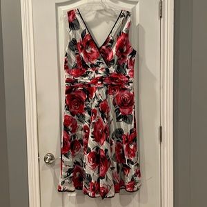 🍍3/$15🍍 EUC bright floral v neck dress, size 12